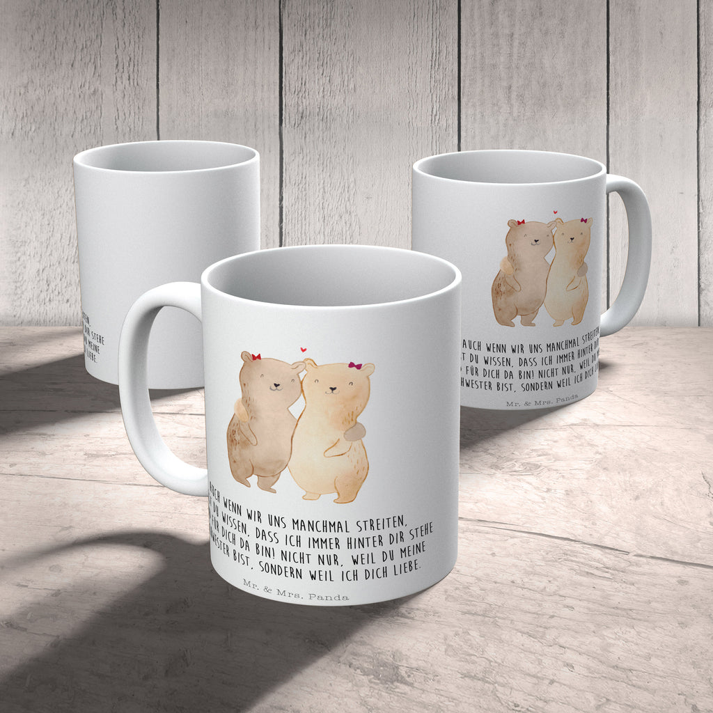 Tasse Bären Schwestern Schwester Becher, Kaffeetasse, Kaffeebecher, Tee, Frühstück, Büro  Familie, Vatertag, Muttertag, Bruder, Schwester, Mama, Papa, Oma, Opa