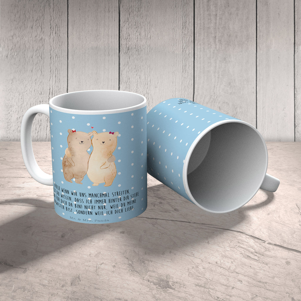 Tasse Bären Schwestern Schwester Becher, Kaffeetasse, Kaffeebecher, Tee, Frühstück, Büro  Familie, Vatertag, Muttertag, Bruder, Schwester, Mama, Papa, Oma, Opa