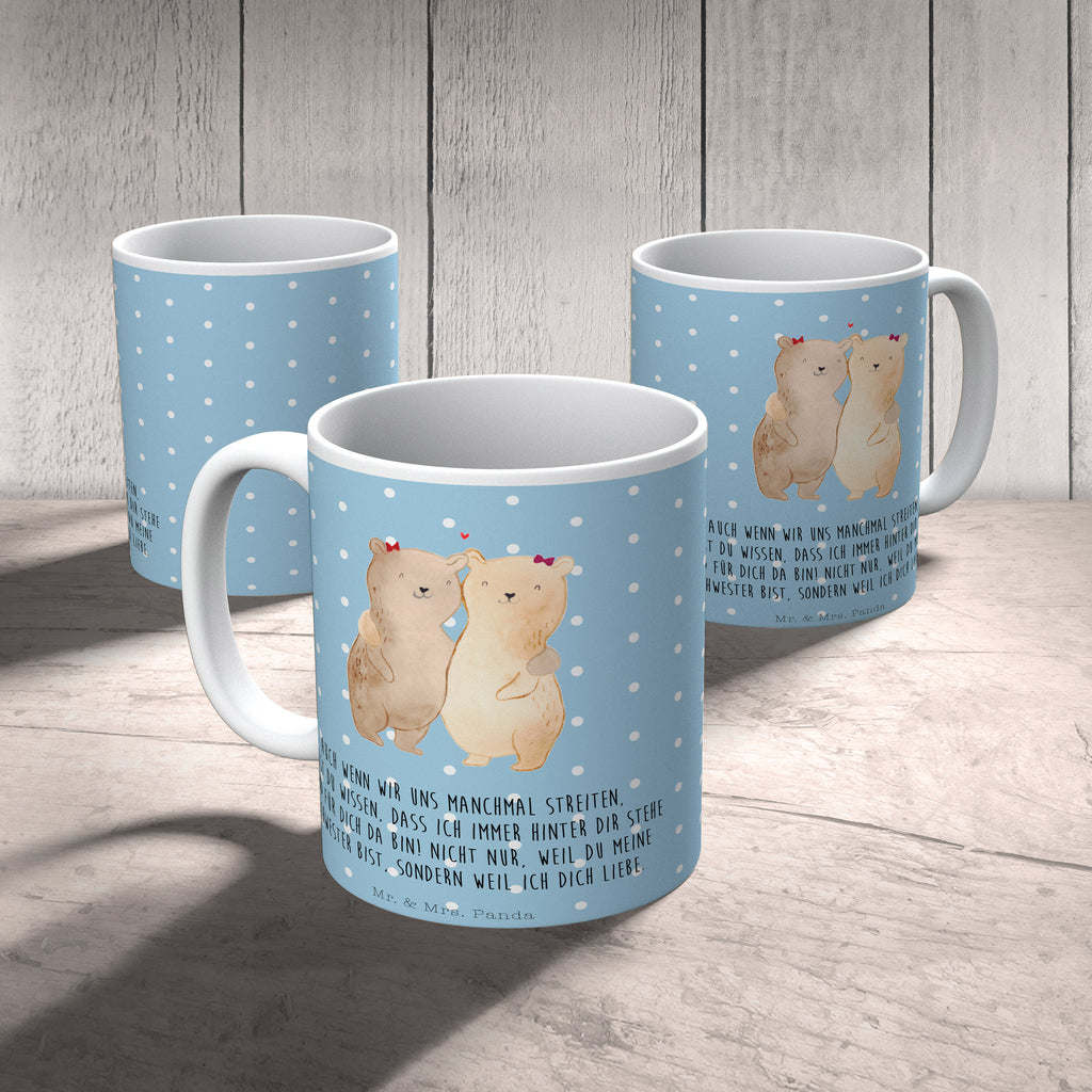 Tasse Bären Schwestern Schwester Becher, Kaffeetasse, Kaffeebecher, Tee, Frühstück, Büro  Familie, Vatertag, Muttertag, Bruder, Schwester, Mama, Papa, Oma, Opa