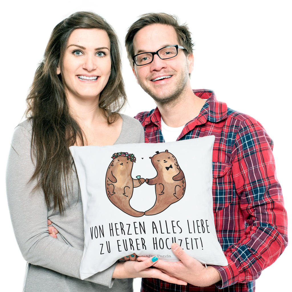 40x40 Kissen Hochzeitspaar Otter Kissenhülle, Kopfkissen, Sofakissen, Dekokissen, Motivkissen, Hochzeit, Hochzeitsgeschenk, Ehe, Hochzeitsfeier, Trauung, Trauungsgeschenk, Hochzeitskarte, Verlobungsfeier, Verlobungsgeschenk, Hochzeitsgeschenkideen, Hochzeitsgeschenke für Brautpaar, Hochzeitstag, Geschenk zur Hochzeit