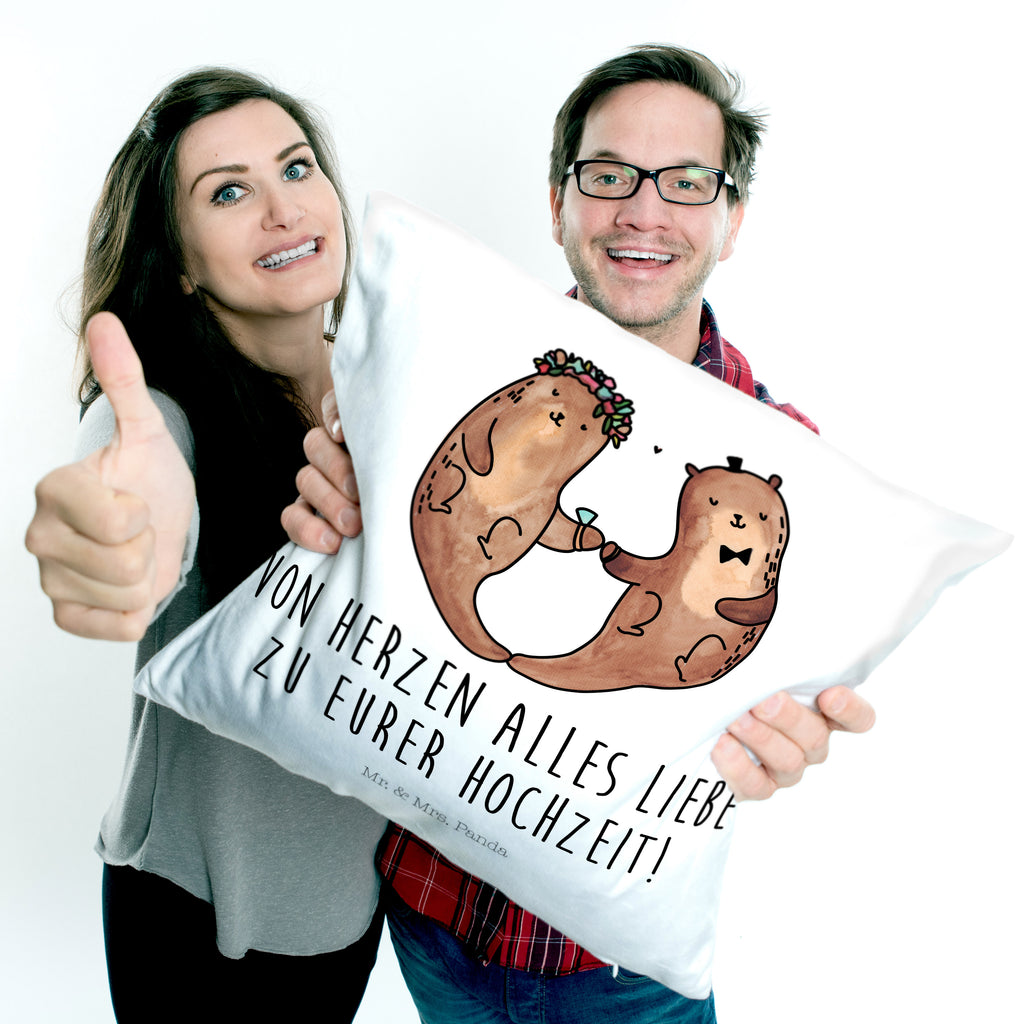 40x40 Kissen Hochzeitspaar Otter Kissenhülle, Kopfkissen, Sofakissen, Dekokissen, Motivkissen, Hochzeit, Hochzeitsgeschenk, Ehe, Hochzeitsfeier, Trauung, Trauungsgeschenk, Hochzeitskarte, Verlobungsfeier, Verlobungsgeschenk, Hochzeitsgeschenkideen, Hochzeitsgeschenke für Brautpaar, Hochzeitstag, Geschenk zur Hochzeit