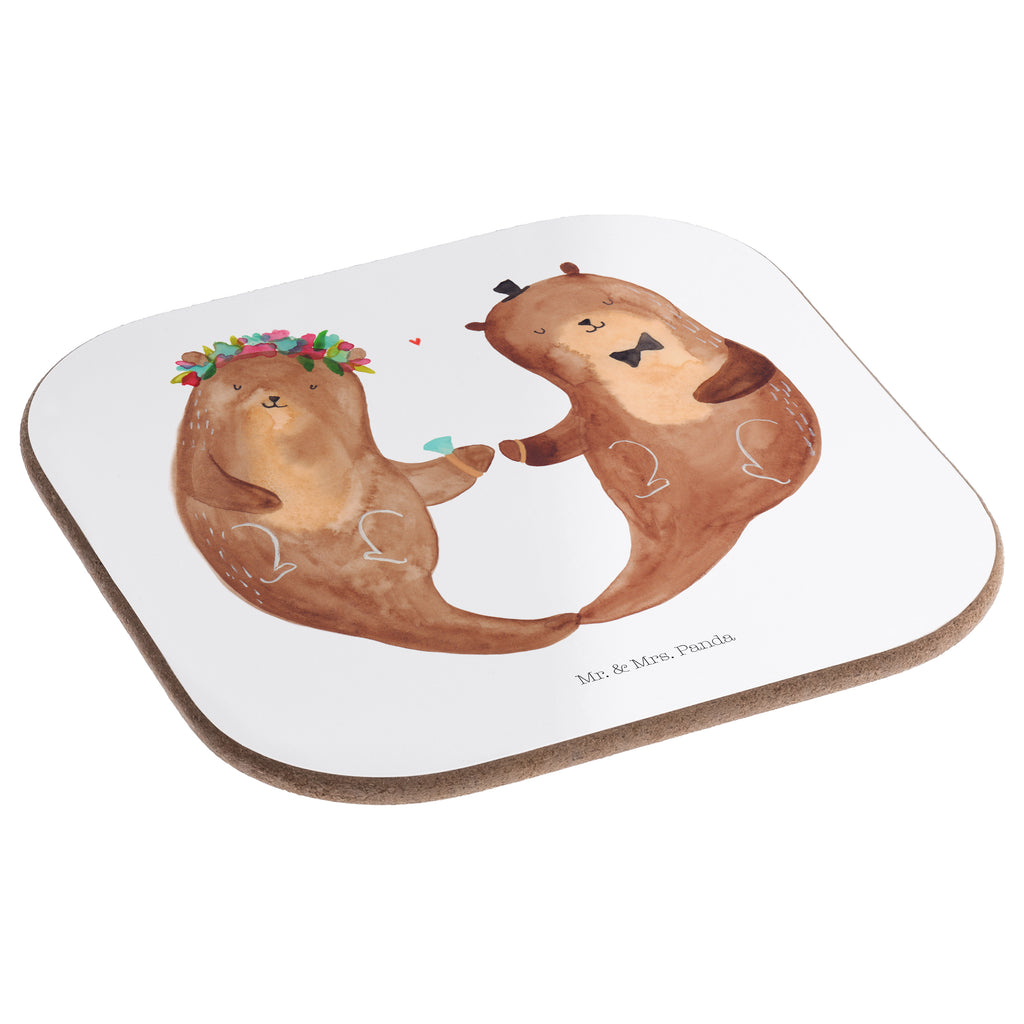 Quadratische Untersetzer Hochzeitspaar Otter Bierdeckel, Glasuntersetzer, Untersetzer Gläser, Getränkeuntersetzer, Hochzeit, Hochzeitsgeschenk, Ehe, Hochzeitsfeier, Trauung, Trauungsgeschenk, Hochzeitskarte, Verlobungsfeier, Verlobungsgeschenk, Hochzeitsgeschenkideen, Hochzeitsgeschenke für Brautpaar, Hochzeitstag, Geschenk zur Hochzeit