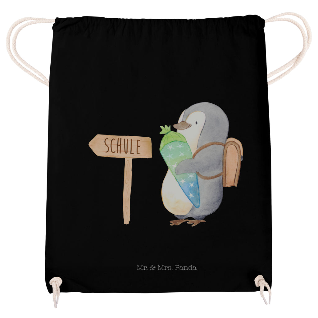 Sportbeutel Pinguin Schultüte Turnbeutel, Beutel, Sporttasche, Tasche, Stoffbeutel, Pinguin, Schulanfänger, Einschulung, 1. Klasse, Geschenk zur Einschulung, erster Schultag, Schulranzen