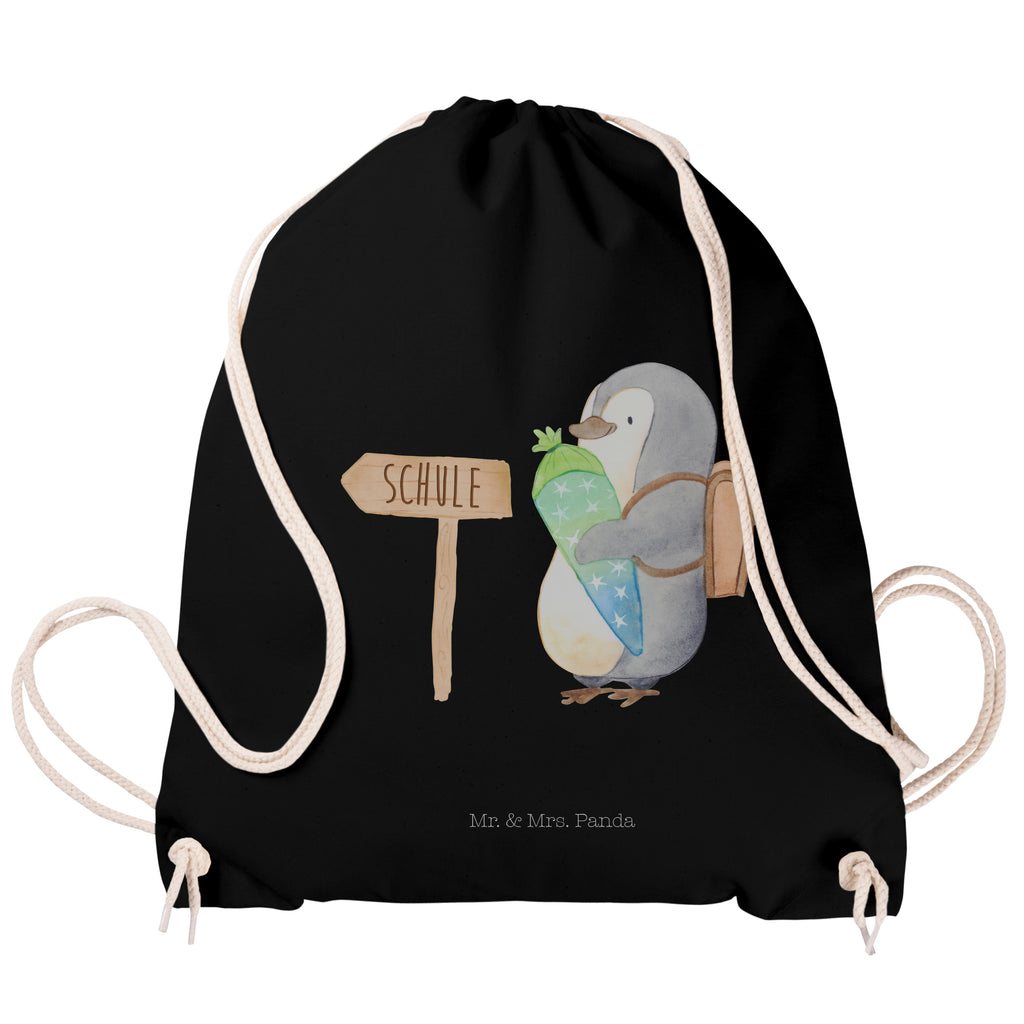 Sportbeutel Pinguin Schultüte Turnbeutel, Beutel, Sporttasche, Tasche, Stoffbeutel, Pinguin, Schulanfänger, Einschulung, 1. Klasse, Geschenk zur Einschulung, erster Schultag, Schulranzen