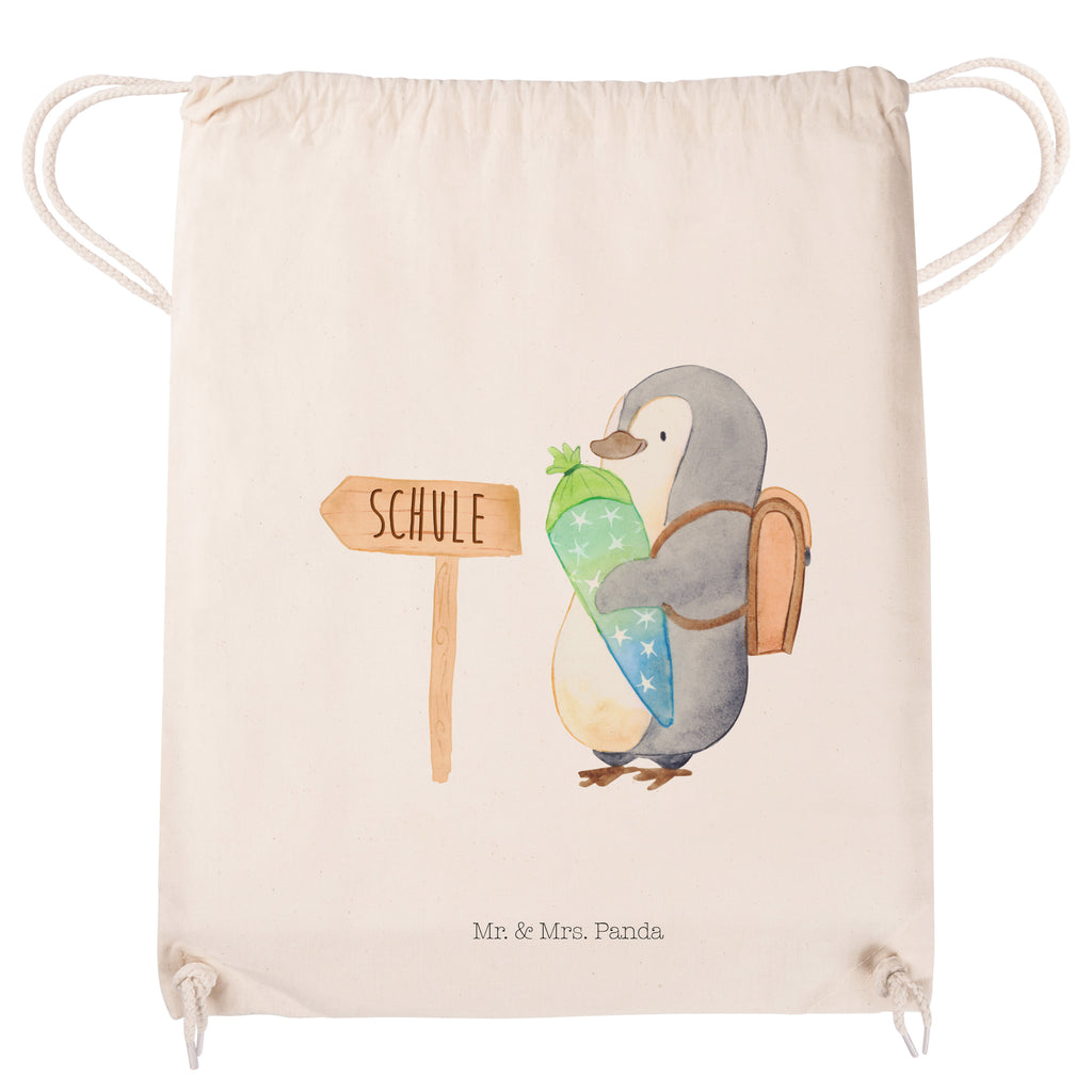 Sportbeutel Pinguin Schultüte Turnbeutel, Beutel, Sporttasche, Tasche, Stoffbeutel, Pinguin, Schulanfänger, Einschulung, 1. Klasse, Geschenk zur Einschulung, erster Schultag, Schulranzen