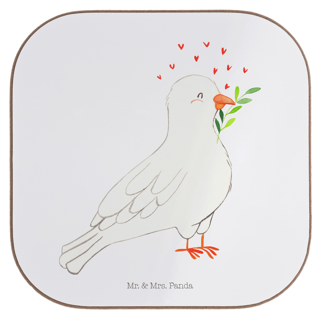 Quadratische Untersetzer Taube Taufe Bierdeckel, Glasuntersetzer, Untersetzer Gläser, Getränkeuntersetzer, Taufe, Taufgeschenk, Taufe Deko, zur Taufe