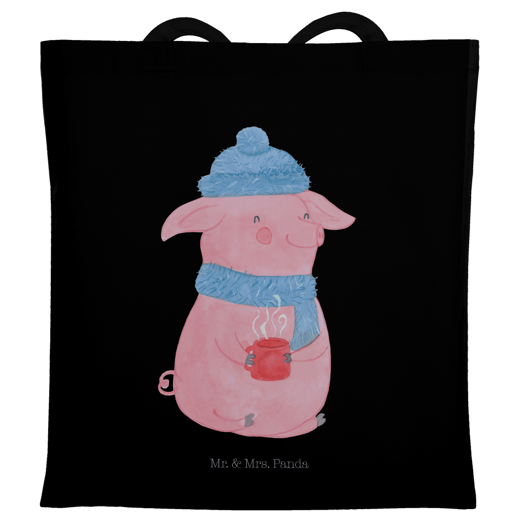 Tragetasche Lallelndes Glühschwein Beuteltasche, Beutel, Einkaufstasche, Jutebeutel, Stoffbeutel, Winter, Weihnachten, Weihnachtsdeko, Nikolaus, Advent, Heiligabend, Wintermotiv, Glühwein, Betrunken, Weihnachtsmarkt, Spruch