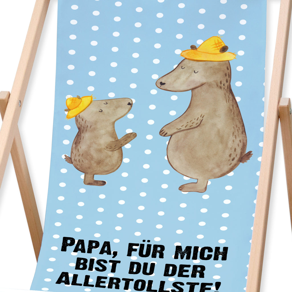 Gartenliege Bären mit Hut Bär, Bären, Vater, Papa, Vatertag, Papi, Paps, Dad, Daddy, Lieblingsmensch, Sohn, Söhne, Kind, Kinder, Vater-Sohn, Familie, Family, Vorbild Sonnenliege, Strandliege, Liege, Liegestuhl, Gartenliege, Gartenstuhl  Familie, Vatertag, Muttertag, Bruder, Schwester, Mama, Papa, Oma, Opa
