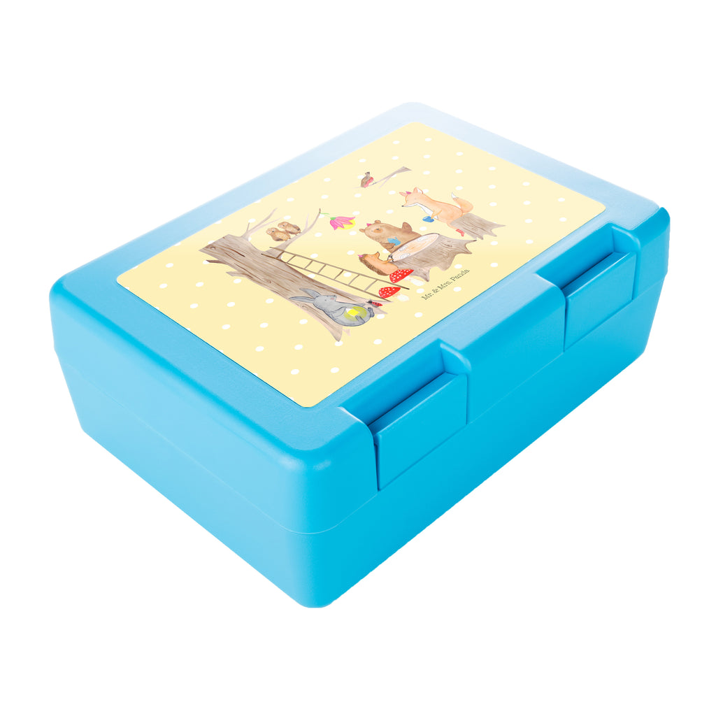 Brotdose Waldtiere Picknick Brotbox, Snackbox, Lunch box, Butterbrotdose, Brotzeitbox, Tiermotive, Gute Laune, lustige Sprüche, Tiere, Waldtiere, Picknick, Wald, Fuchs, Hase, Igel, Maus, Eichhörnchen