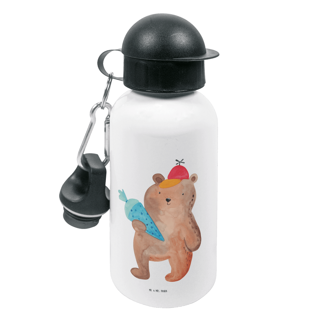 Kindertrinkflasche Bär mit Schultüte Kindertrinkflasche, Kinder Trinkflasche, Trinkflasche, Flasche, Kinderflasche, Kinder, Kids, Kindergarten Flasche, Grundschule, Jungs, Mädchen, Bär, Teddy, Teddybär, Bär Motiv, Schultüte, Erster Schultag Geschenk, Einschulung Geschenk, Schule Geschenk, Schulanfang, Schulbeginn