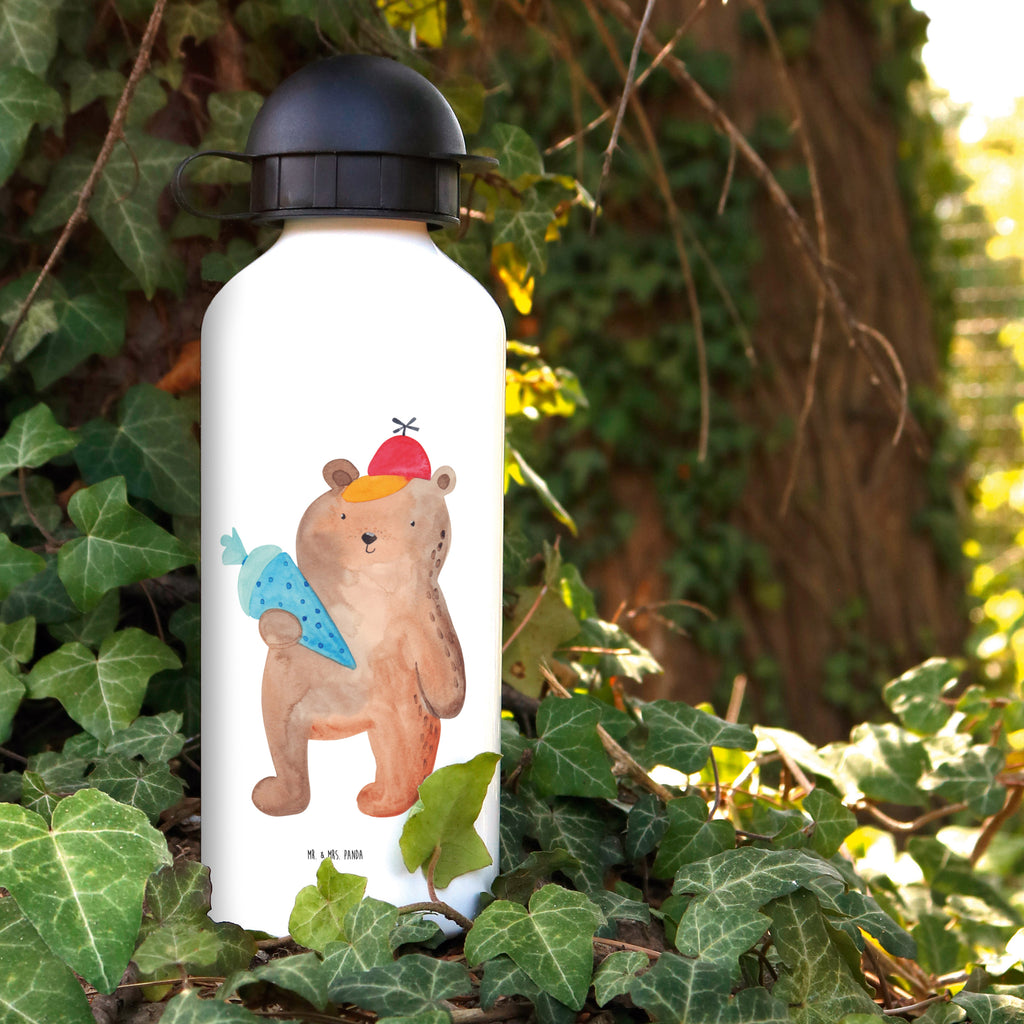 Kindertrinkflasche Bär mit Schultüte Kindertrinkflasche, Kinder Trinkflasche, Trinkflasche, Flasche, Kinderflasche, Kinder, Kids, Kindergarten Flasche, Grundschule, Jungs, Mädchen, Bär, Teddy, Teddybär, Bär Motiv, Schultüte, Erster Schultag Geschenk, Einschulung Geschenk, Schule Geschenk, Schulanfang, Schulbeginn