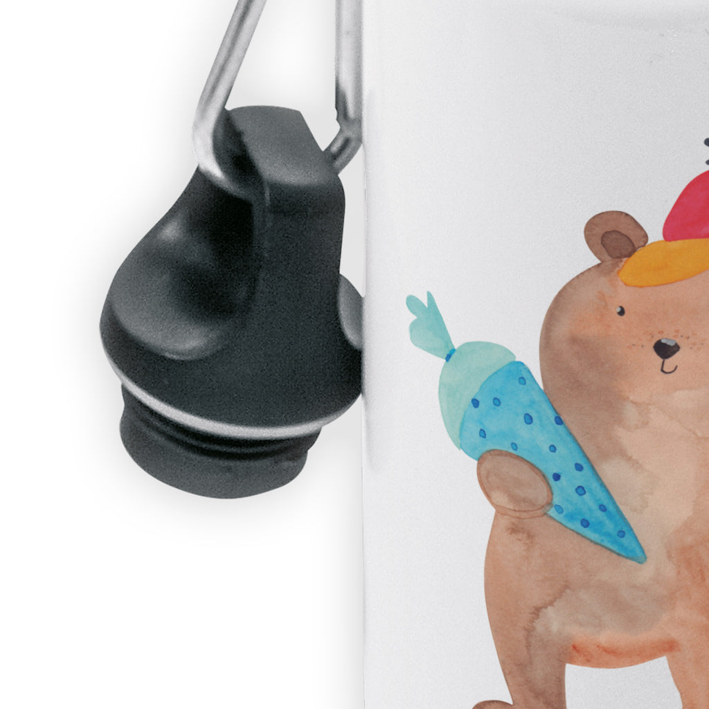 Kindertrinkflasche Bär mit Schultüte Kindertrinkflasche, Kinder Trinkflasche, Trinkflasche, Flasche, Kinderflasche, Kinder, Kids, Kindergarten Flasche, Grundschule, Jungs, Mädchen, Bär, Teddy, Teddybär, Bär Motiv, Schultüte, Erster Schultag Geschenk, Einschulung Geschenk, Schule Geschenk, Schulanfang, Schulbeginn