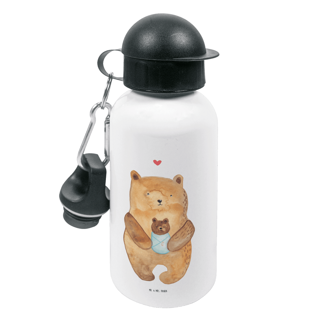 Kindertrinkflasche Bär mit Baby Kindertrinkflasche, Kinder Trinkflasche, Trinkflasche, Flasche, Kinderflasche, Kinder, Kids, Kindergarten Flasche, Grundschule, Jungs, Mädchen, Bär, Teddy, Teddybär, Eltern, Mutter, Baby, Taufe, Geburt, Nichte, Neffe, Enkel, Enkelin, Täufling, Geburtstag, Glückwunsch