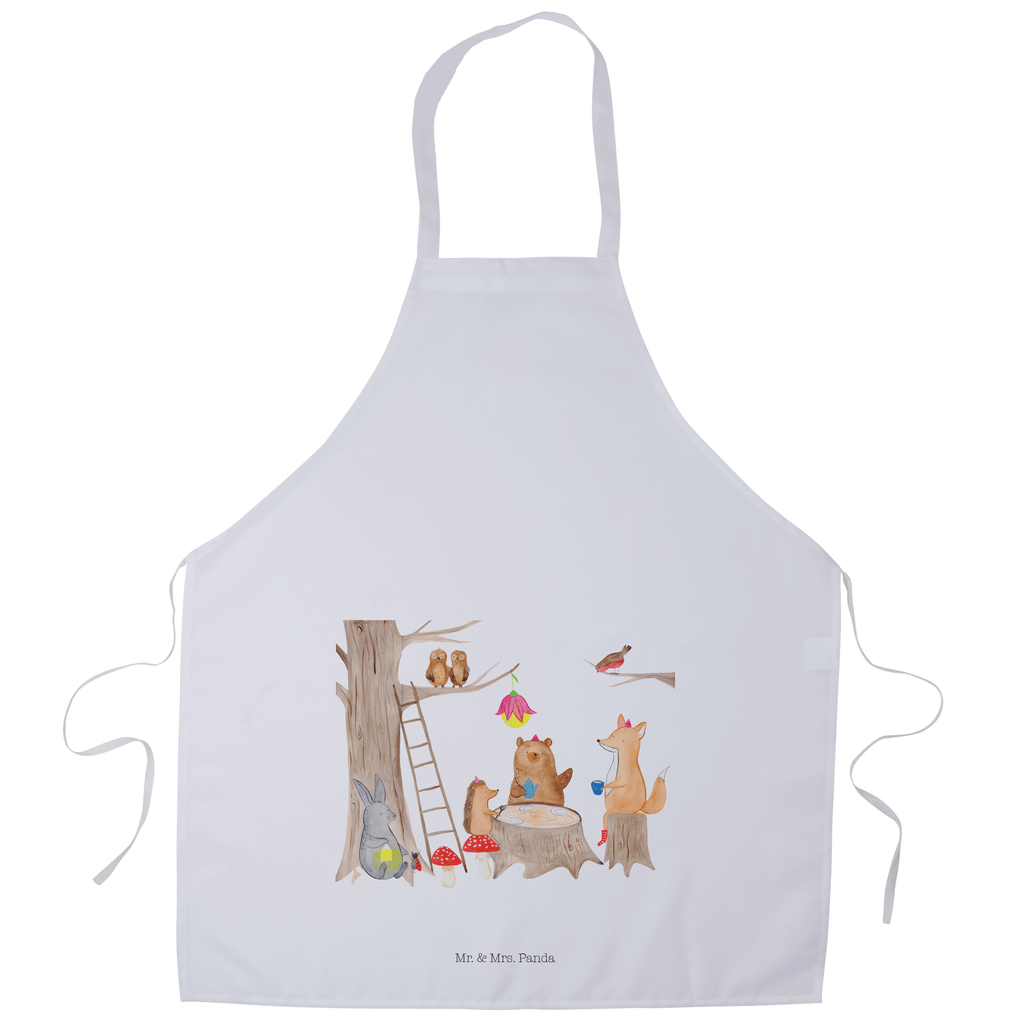 Kochschürze Waldtiere Picknick Schürze, Backschürze, Küchenschürze, Grillschürze, Latzschürze, Tiermotive, Gute Laune, lustige Sprüche, Tiere, Waldtiere, Picknick, Wald, Fuchs, Hase, Igel, Maus, Eichhörnchen