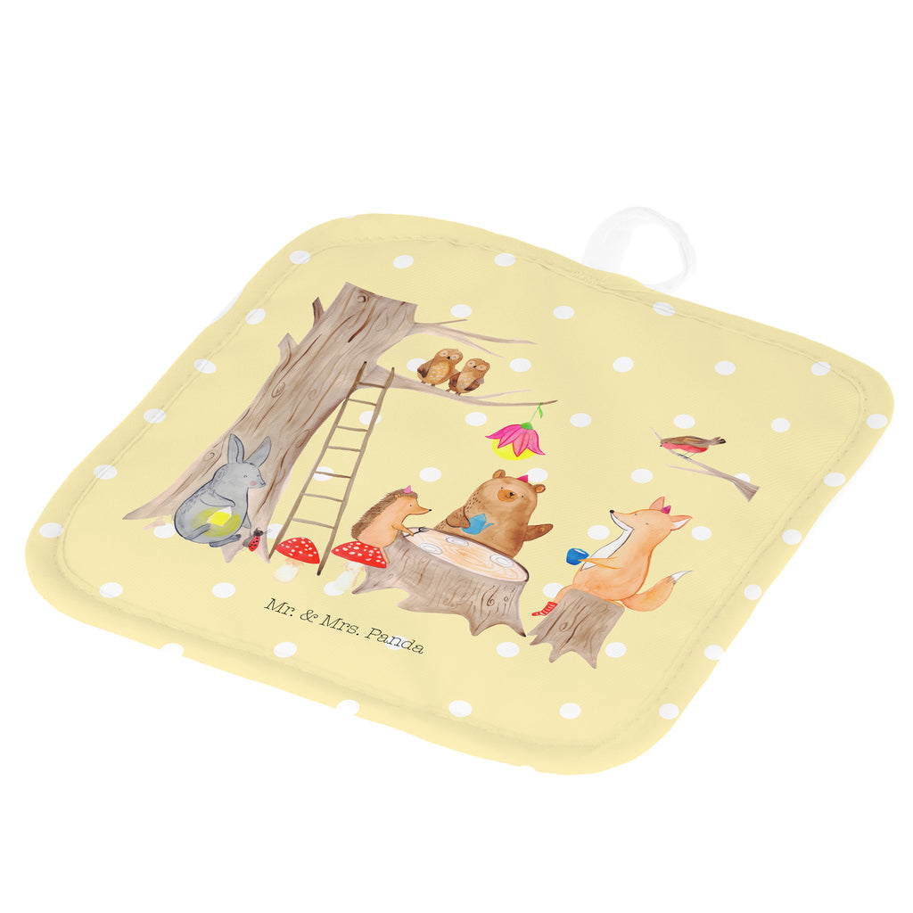 2er Set Topflappen  Waldtiere Picknick Topflappen, Topfuntersetzer, Ofenhandschuh, Topflappen Set, Topflappen lustig, Topflappen mit Spruch, Tiermotive, Gute Laune, lustige Sprüche, Tiere, Waldtiere, Picknick, Wald, Fuchs, Hase, Igel, Maus, Eichhörnchen