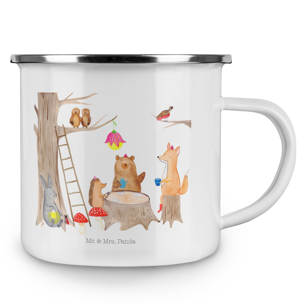 Camping Emaille Tasse Waldtiere Picknick Campingtasse, Trinkbecher, Metalltasse, Outdoor Tasse, Emaille Trinkbecher, Blechtasse Outdoor, Emaille Campingbecher, Edelstahl Trinkbecher, Metalltasse für Camping, Kaffee Blechtasse, Camping Tasse Metall, Tiermotive, Gute Laune, lustige Sprüche, Tiere, Waldtiere, Picknick, Wald, Fuchs, Hase, Igel, Maus, Eichhörnchen