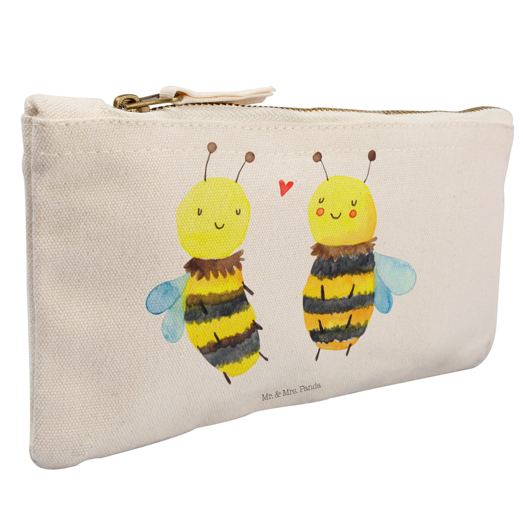 Schminktasche Biene Verliebt Schminktasche, Kosmetiktasche, Kosmetikbeutel, Stiftemäppchen, Etui, Federmappe, Makeup, XXL, Schminketui, Kosmetiketui, Schlamperetui, Biene, Wespe, Hummel