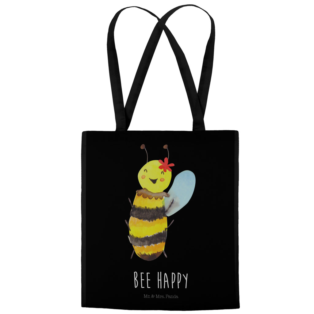 Tragetasche Biene Happy Beuteltasche, Beutel, Einkaufstasche, Jutebeutel, Stoffbeutel, Biene, Wespe, Hummel