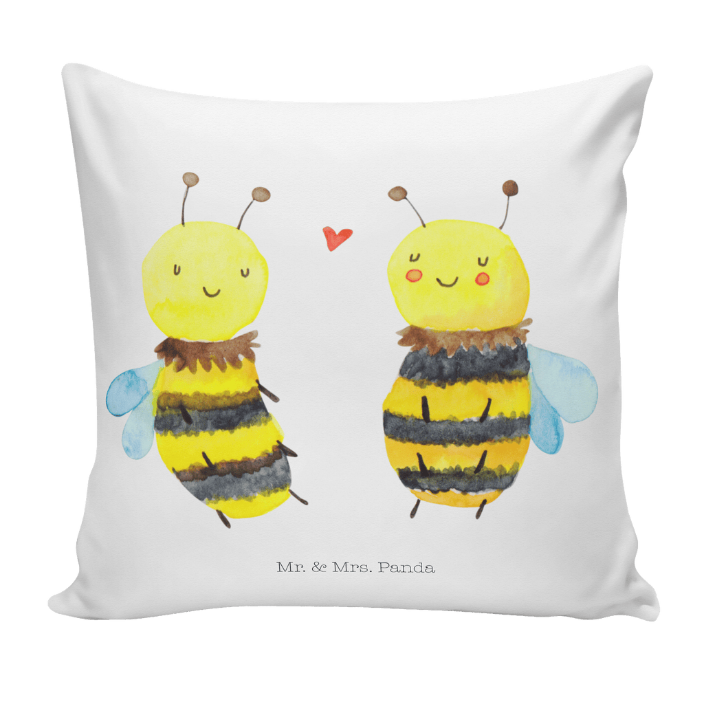 40x40 Kissen Biene Verliebt Kissenhülle, Kopfkissen, Sofakissen, Dekokissen, Motivkissen, Biene, Wespe, Hummel