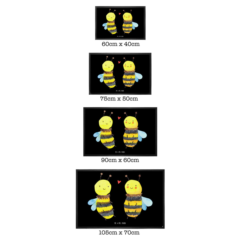 Fußmatte Biene Verliebt  Türvorleger, Schmutzmatte, Fußabtreter, Matte, Schmutzfänger, Fußabstreifer, Schmutzfangmatte, Türmatte, Motivfußmatte,  Haustürmatte, Vorleger  Biene, Wespe, Hummel