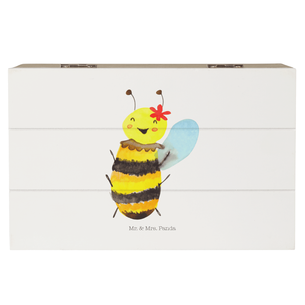 Holzkiste Biene Happy Holzkiste, Kiste, Schatzkiste, Truhe, Schatulle, XXL, Erinnerungsbox, Erinnerungskiste, Dekokiste, Aufbewahrungsbox, Biene, Wespe, Hummel
