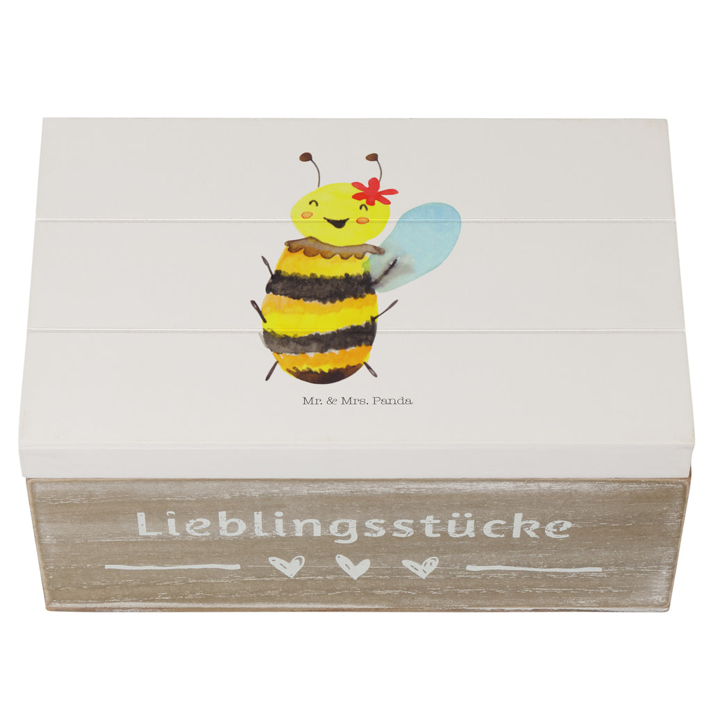 Holzkiste Biene Happy Holzkiste, Kiste, Schatzkiste, Truhe, Schatulle, XXL, Erinnerungsbox, Erinnerungskiste, Dekokiste, Aufbewahrungsbox, Biene, Wespe, Hummel