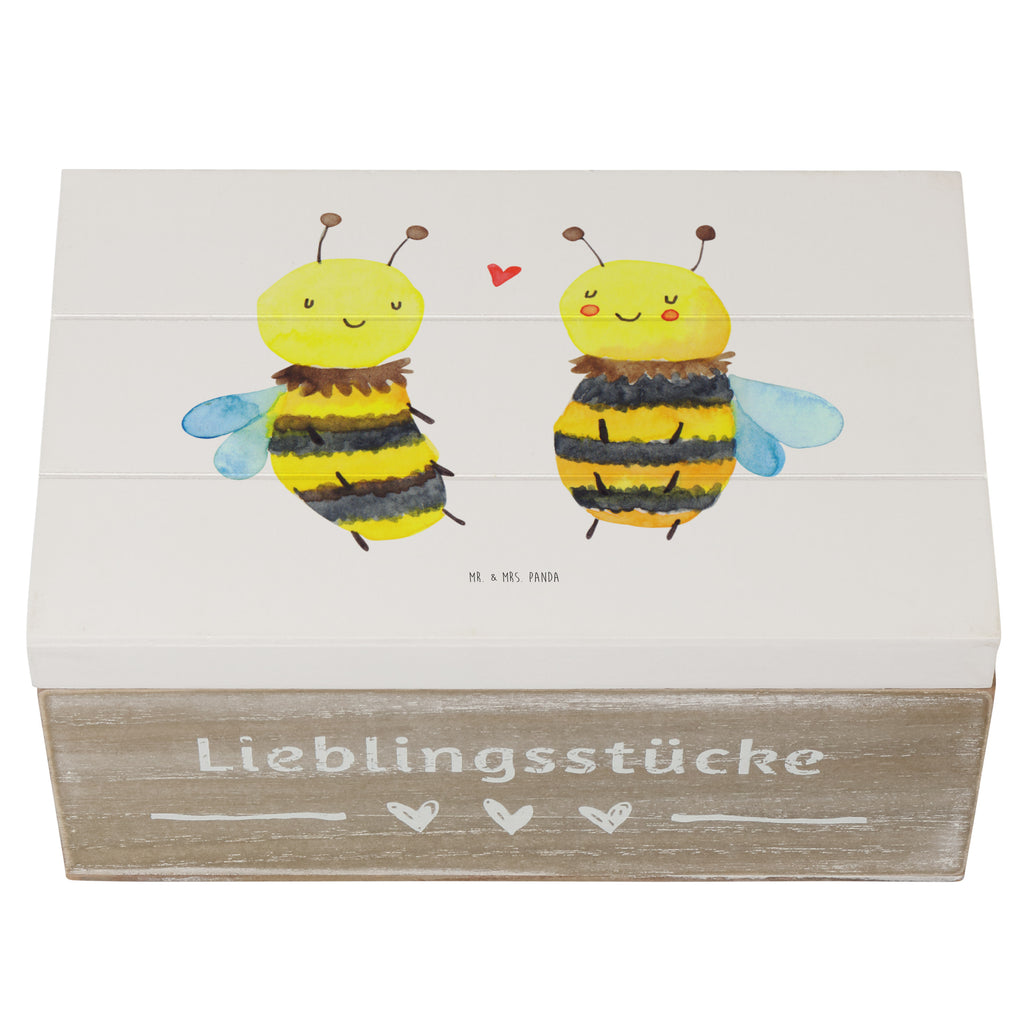 Holzkiste Biene Verliebt Holzkiste, Kiste, Schatzkiste, Truhe, Schatulle, XXL, Erinnerungsbox, Erinnerungskiste, Dekokiste, Aufbewahrungsbox, Biene, Wespe, Hummel