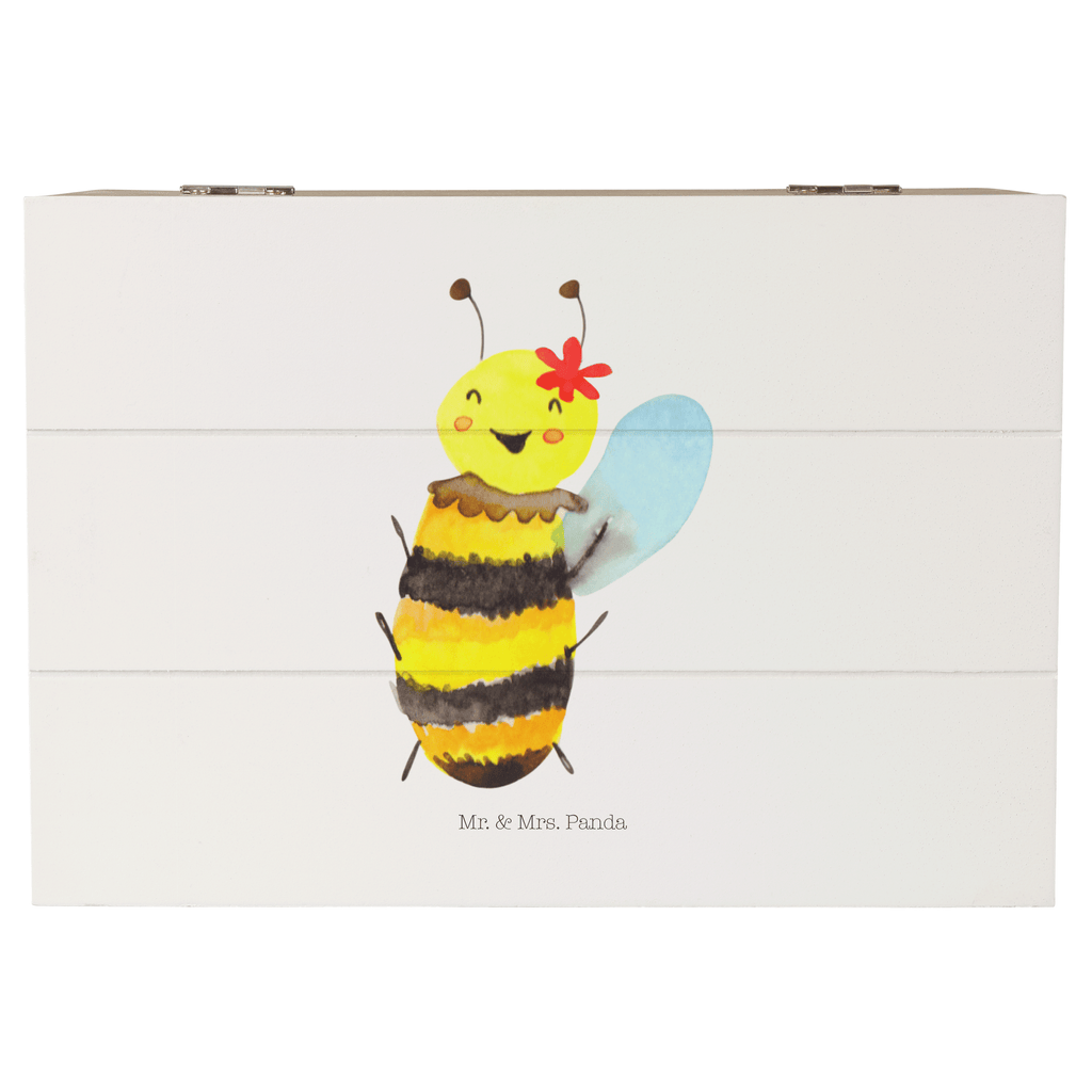 Holzkiste Biene Happy Holzkiste, Kiste, Schatzkiste, Truhe, Schatulle, XXL, Erinnerungsbox, Erinnerungskiste, Dekokiste, Aufbewahrungsbox, Biene, Wespe, Hummel