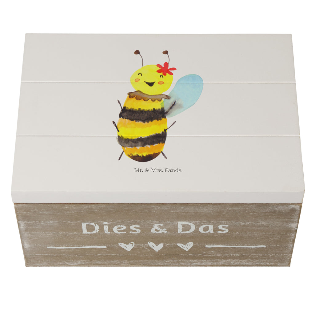 Holzkiste Biene Happy Holzkiste, Kiste, Schatzkiste, Truhe, Schatulle, XXL, Erinnerungsbox, Erinnerungskiste, Dekokiste, Aufbewahrungsbox, Biene, Wespe, Hummel