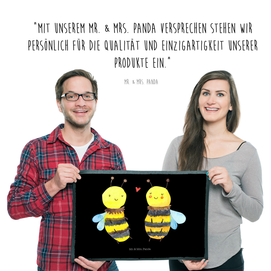 Fußmatte Biene Verliebt  Türvorleger, Schmutzmatte, Fußabtreter, Matte, Schmutzfänger, Fußabstreifer, Schmutzfangmatte, Türmatte, Motivfußmatte,  Haustürmatte, Vorleger  Biene, Wespe, Hummel