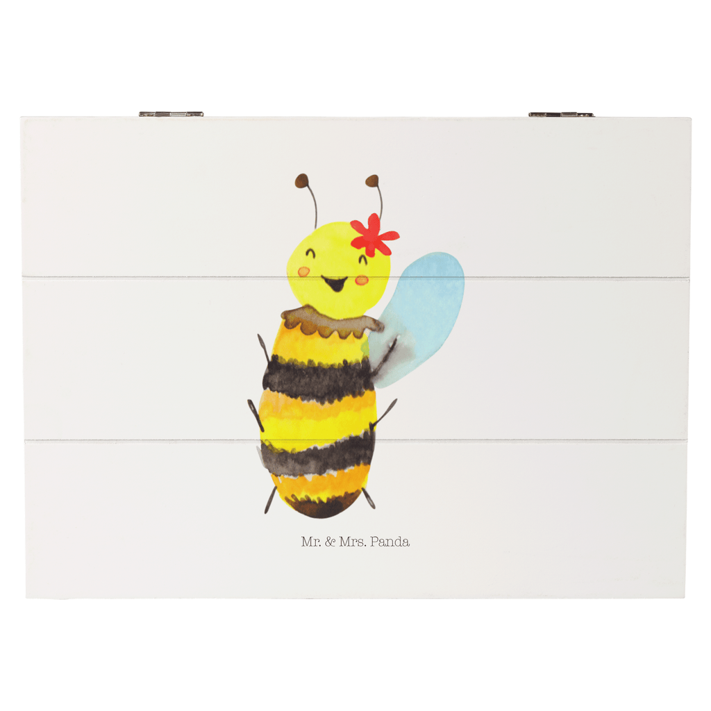 Holzkiste Biene Happy Holzkiste, Kiste, Schatzkiste, Truhe, Schatulle, XXL, Erinnerungsbox, Erinnerungskiste, Dekokiste, Aufbewahrungsbox, Biene, Wespe, Hummel