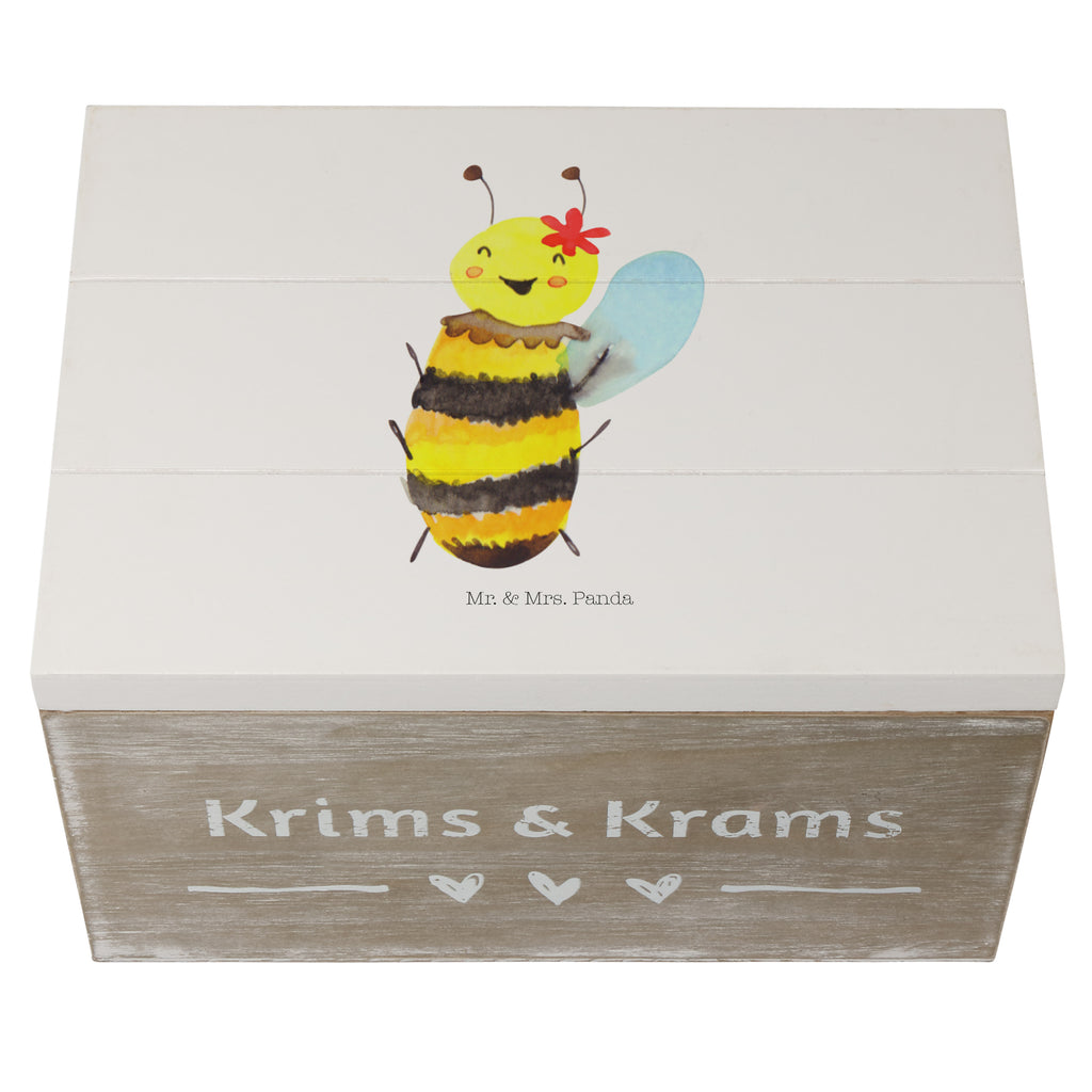Holzkiste Biene Happy Holzkiste, Kiste, Schatzkiste, Truhe, Schatulle, XXL, Erinnerungsbox, Erinnerungskiste, Dekokiste, Aufbewahrungsbox, Biene, Wespe, Hummel