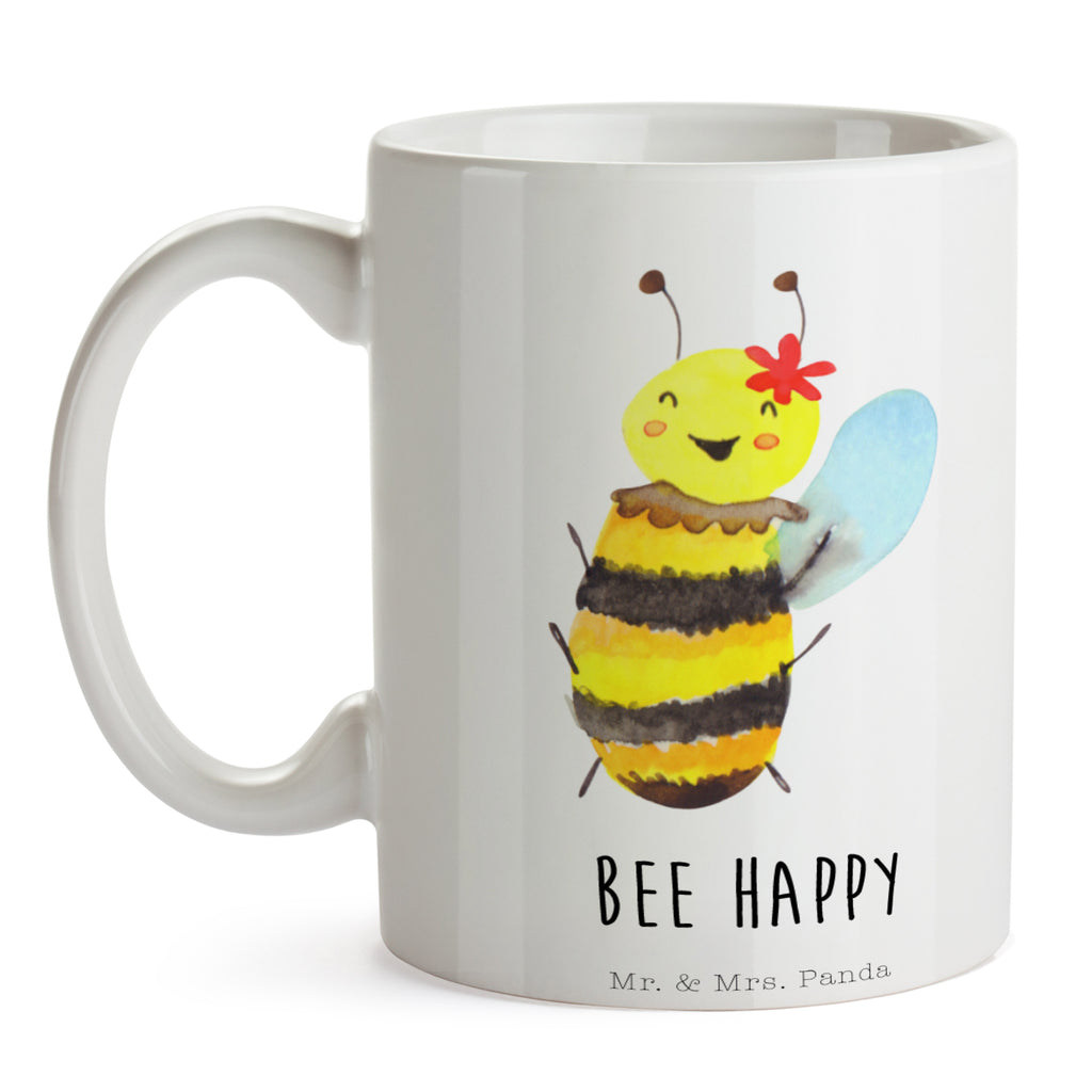 Tasse Biene Happy  Becher, Kaffeetasse, Kaffeebecher, Tee, Frühstück, Büro  Biene, Wespe, Hummel