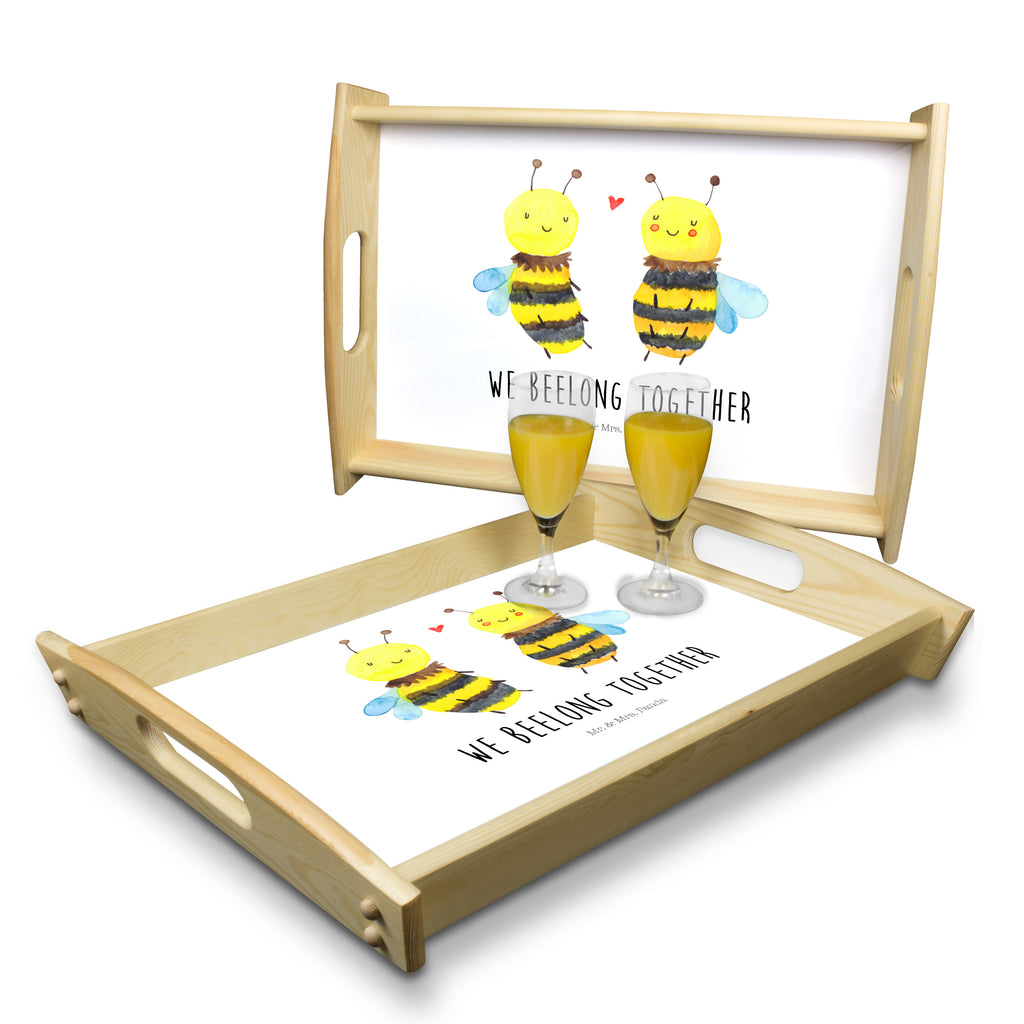 Serviertablett Biene Verliebt Tablett, Holztablett, Küchentablett, Dekotablett, Frühstückstablett, Biene, Wespe, Hummel