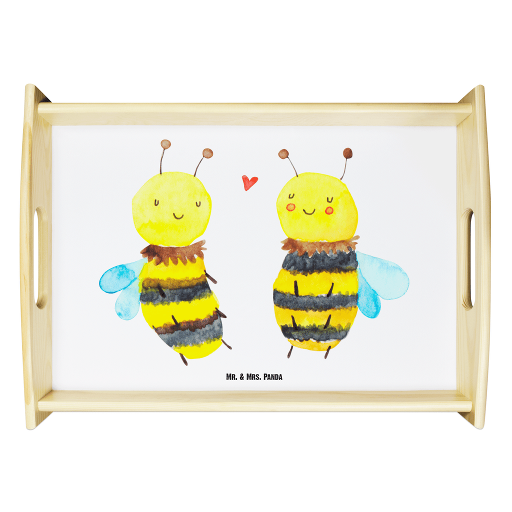 Serviertablett Biene Verliebt Tablett, Holztablett, Küchentablett, Dekotablett, Frühstückstablett, Biene, Wespe, Hummel