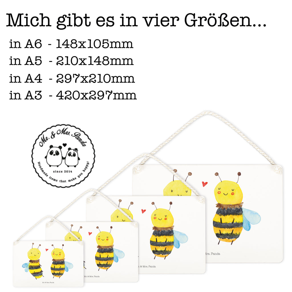 Deko Schild Biene Verliebt  Dekoschild, Deko Schild, Schild, Tür Schild, Türschild, Holzschild, Wandschild, Wanddeko  Biene, Wespe, Hummel