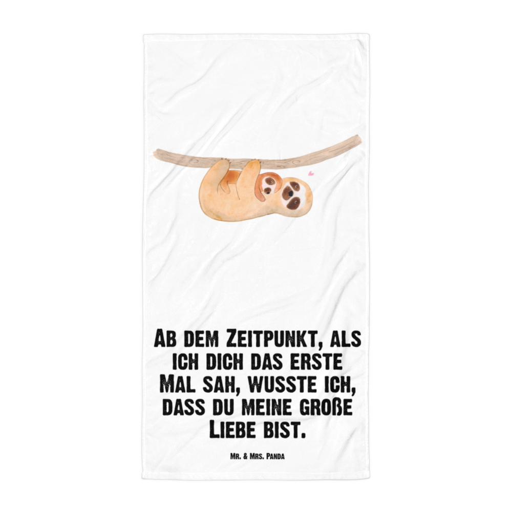 XL Badehandtuch Faultier mit Kind Handtuch, Badetuch, Duschtuch, Strandtuch, Saunatuch, Faultier, Faultier Geschenk, Faultier Deko, Kind, Baby, Liebe, Mutter, Mama, Geburt, Kinder, Faulheit, Spaß, Niedlichkeit