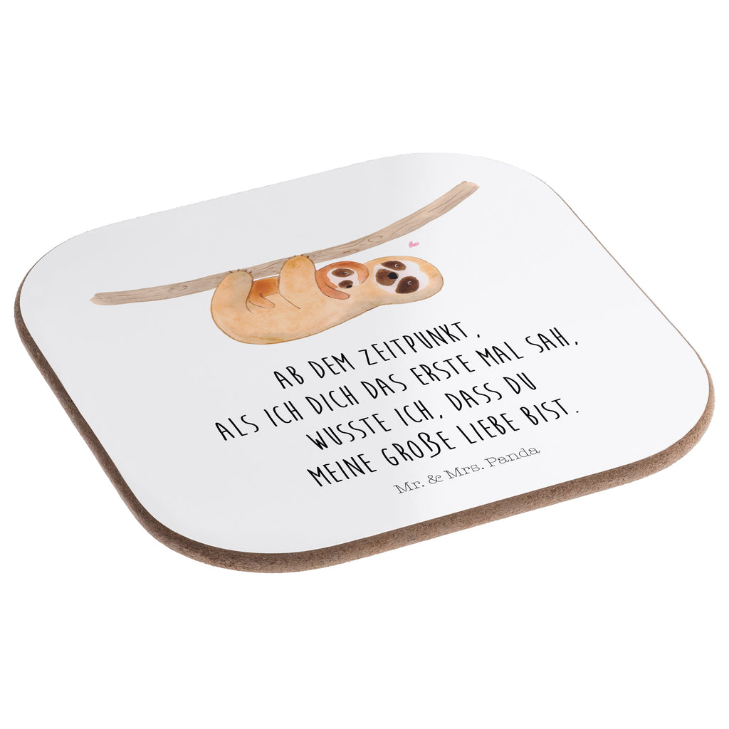 Quadratische Untersetzer Faultier mit Kind Bierdeckel, Glasuntersetzer, Untersetzer Gläser, Getränkeuntersetzer, Faultier, Faultier Geschenk, Faultier Deko, Kind, Baby, Liebe, Mutter, Mama, Geburt, Kinder, Faulheit, Spaß, Niedlichkeit