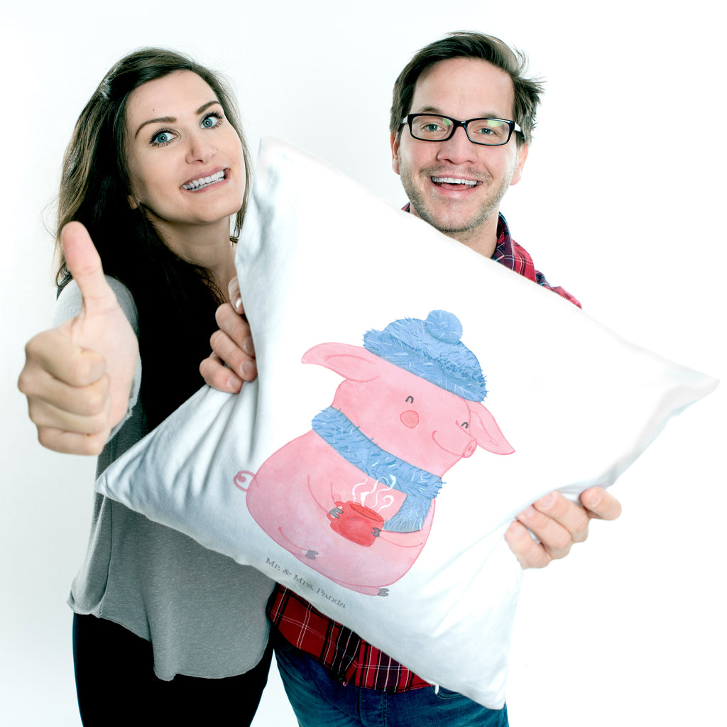 40x40 Kissen Lallelndes Glühschwein Kissenhülle, Kopfkissen, Sofakissen, Dekokissen, Motivkissen, Winter, Weihnachten, Weihnachtsdeko, Nikolaus, Advent, Heiligabend, Wintermotiv, Glühwein, Betrunken, Weihnachtsmarkt, Spruch