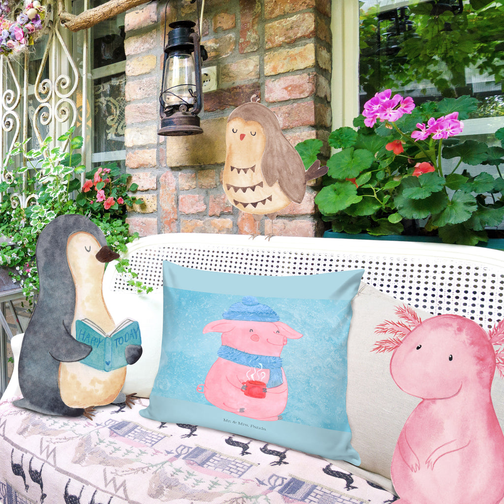 40x40 Kissen Lallelndes Glühschwein Kissenhülle, Kopfkissen, Sofakissen, Dekokissen, Motivkissen, Winter, Weihnachten, Weihnachtsdeko, Nikolaus, Advent, Heiligabend, Wintermotiv, Glühwein, Betrunken, Weihnachtsmarkt, Spruch