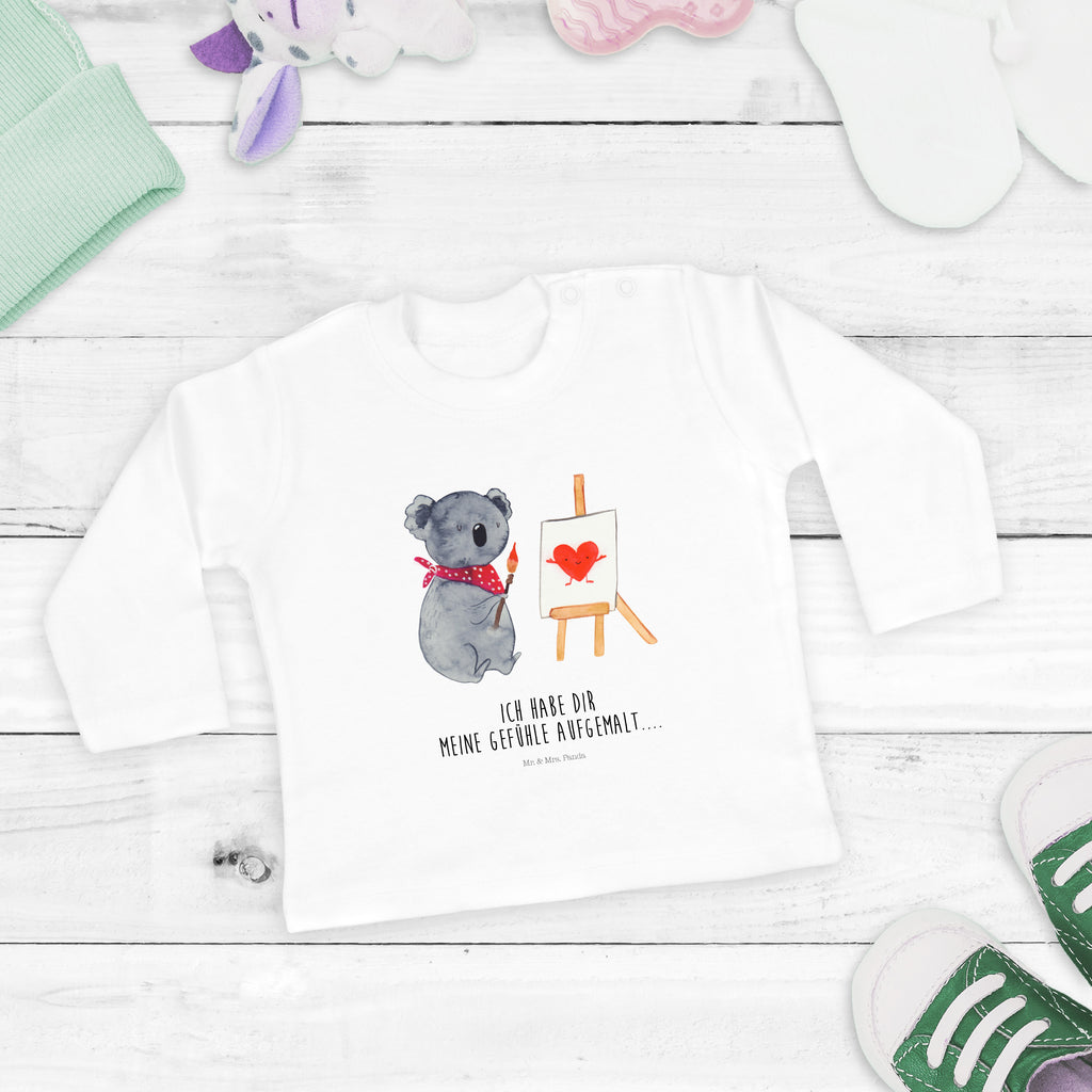 6-12 Monate Baby Longsleeve Koala Künstler Mädchen, Jungen, Baby, Longsleeve, Langarm, Bio, Kleidung, uni, Langarmshirt, Koala, Koalabär, Liebe, Liebensbeweis, Liebesgeschenk, Gefühle, Künstler, zeichnen