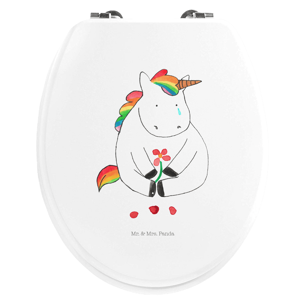 Motiv WC Sitz Einhorn Traurig Klobrille, Klodeckel, Toilettendeckel, WC-Sitz, Toilette, Einhorn, Einhörner, Einhorn Deko, Pegasus, Unicorn, Glitzer, Trösten. Freundschaft, Freunde, Liebe, Trauer, Grußkarte, Blume