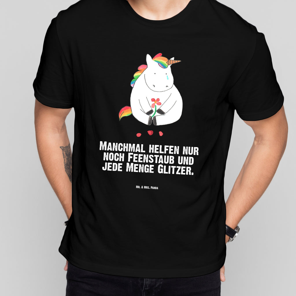 Größe XL T-Shirt Einhorn Traurig T-Shirt, Shirt, Tshirt, Lustiges T-Shirt, T-Shirt mit Spruch, Party, Junggesellenabschied, Jubiläum, Geburstag, Herrn, Damen, Männer, Frauen, Schlafshirt, Nachthemd, Sprüche, Einhorn, Einhörner, Einhorn Deko, Pegasus, Unicorn, Glitzer, Trösten. Freundschaft, Freunde, Liebe, Trauer, Grußkarte, Blume