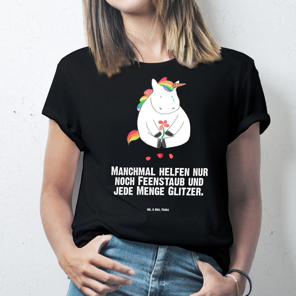 Größe XL T-Shirt Einhorn Traurig T-Shirt, Shirt, Tshirt, Lustiges T-Shirt, T-Shirt mit Spruch, Party, Junggesellenabschied, Jubiläum, Geburstag, Herrn, Damen, Männer, Frauen, Schlafshirt, Nachthemd, Sprüche, Einhorn, Einhörner, Einhorn Deko, Pegasus, Unicorn, Glitzer, Trösten. Freundschaft, Freunde, Liebe, Trauer, Grußkarte, Blume