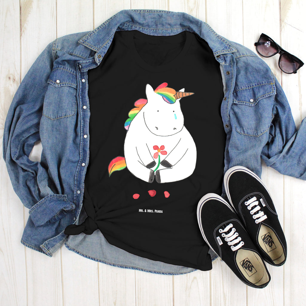 Größe XL T-Shirt Einhorn Traurig T-Shirt, Shirt, Tshirt, Lustiges T-Shirt, T-Shirt mit Spruch, Party, Junggesellenabschied, Jubiläum, Geburstag, Herrn, Damen, Männer, Frauen, Schlafshirt, Nachthemd, Sprüche, Einhorn, Einhörner, Einhorn Deko, Pegasus, Unicorn, Glitzer, Trösten. Freundschaft, Freunde, Liebe, Trauer, Grußkarte, Blume