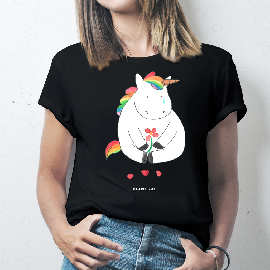 Größe XL T-Shirt Einhorn Traurig T-Shirt, Shirt, Tshirt, Lustiges T-Shirt, T-Shirt mit Spruch, Party, Junggesellenabschied, Jubiläum, Geburstag, Herrn, Damen, Männer, Frauen, Schlafshirt, Nachthemd, Sprüche, Einhorn, Einhörner, Einhorn Deko, Pegasus, Unicorn, Glitzer, Trösten. Freundschaft, Freunde, Liebe, Trauer, Grußkarte, Blume