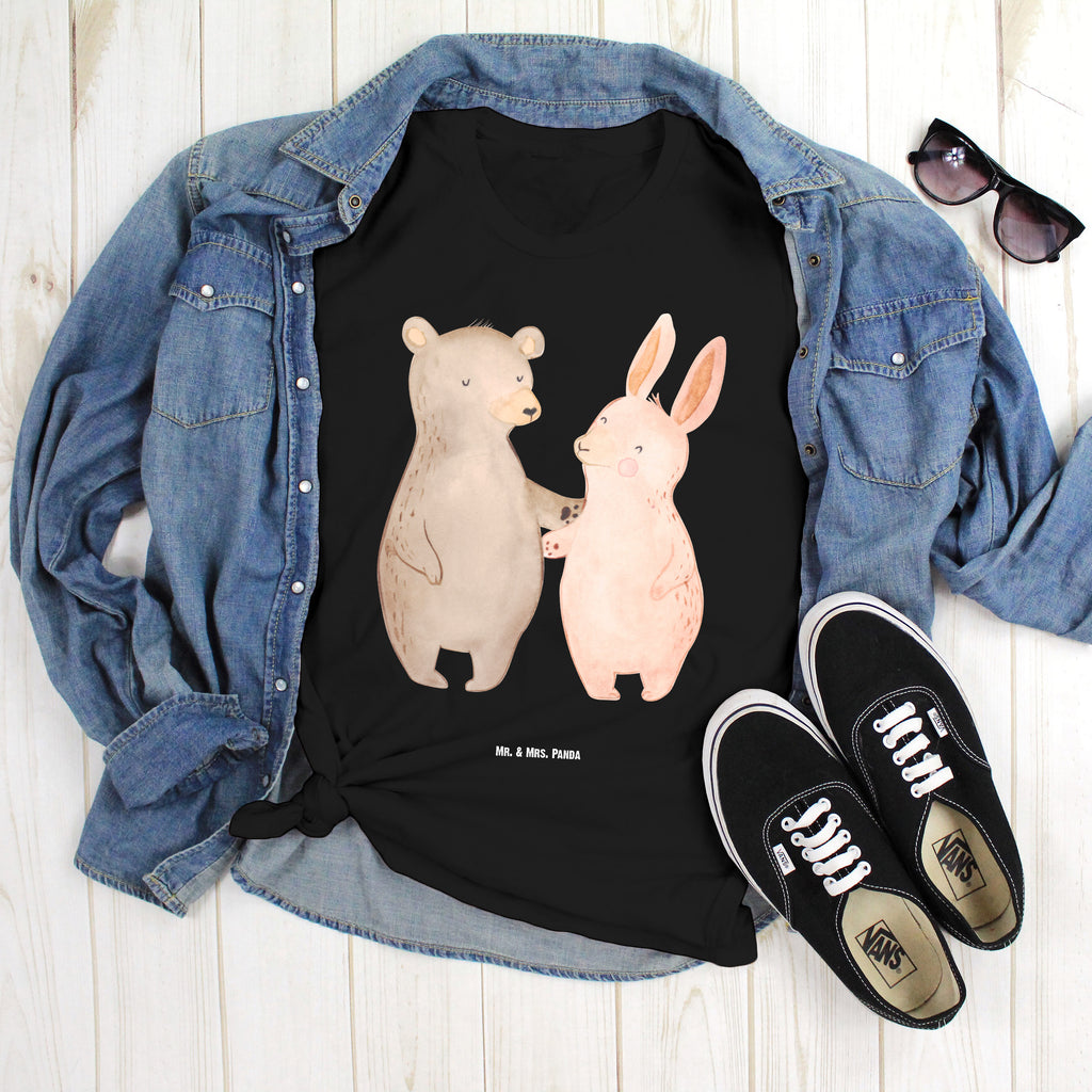 Größe XXL T-Shirt Bär Hase Umarmen T-Shirt, Shirt, Tshirt, Lustiges T-Shirt, T-Shirt mit Spruch, Party, Junggesellenabschied, Jubiläum, Geburstag, Herrn, Damen, Männer, Frauen, Schlafshirt, Nachthemd, Sprüche, Liebe, Partner, Freund, Freundin, Ehemann, Ehefrau, Heiraten, Verlobung, Heiratsantrag, Liebesgeschenk, Jahrestag, Hocheitstag, Freunde, bester Freund, Hase, Bär, Bärchen, best friends