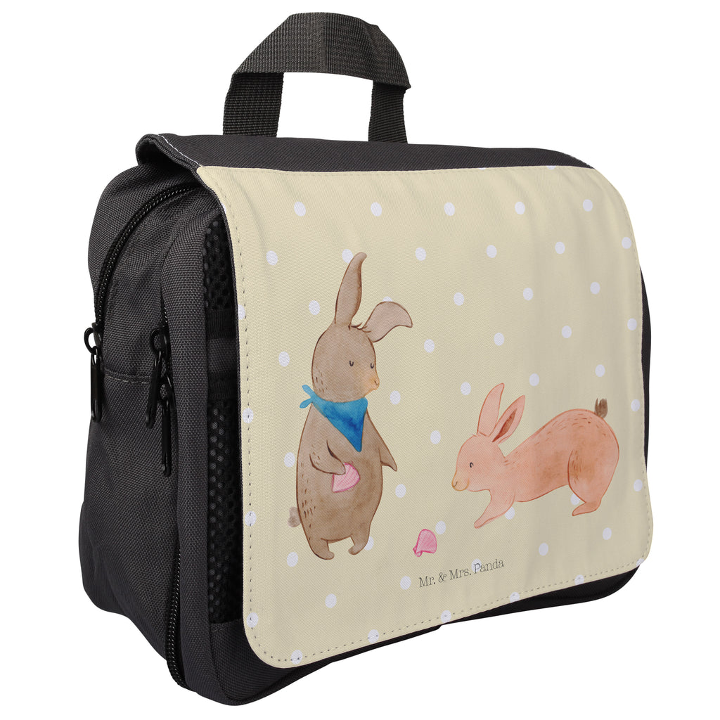 Kulturbeutel Hasen Muschel Kulturbeutel, Zum Aufhängen, Waschtasche, Kosmetiktasche, Damen, Herren, Aufbewahrungstasche, Schminktasche, Kosmetikbeutel, Organizer, Kulturtasche, Schminkutensil, Familie, Vatertag, Muttertag, Bruder, Schwester, Mama, Papa, Oma, Opa, Hasen, beste Freundin, Freundin, Freundinnen, best friends, BFF, Muscheln sammeln, Muscheln, Meer