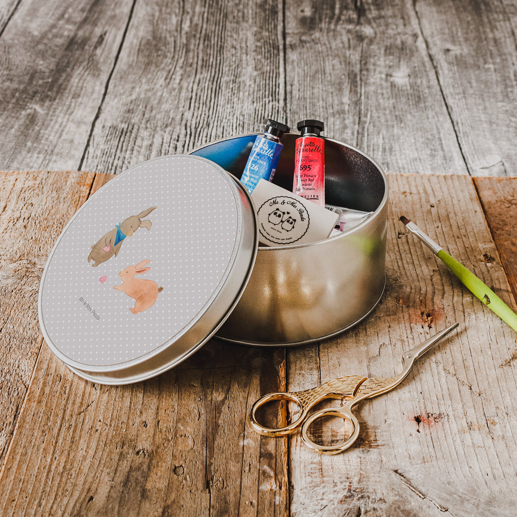 Blechdose rund Hasen Muschel Metalldose, Keksdose, Dose, Vorratsdose, Geschenkbox, Familie, Vatertag, Muttertag, Bruder, Schwester, Mama, Papa, Oma, Opa, Hasen, beste Freundin, Freundin, Freundinnen, best friends, BFF, Muscheln sammeln, Muscheln, Meer