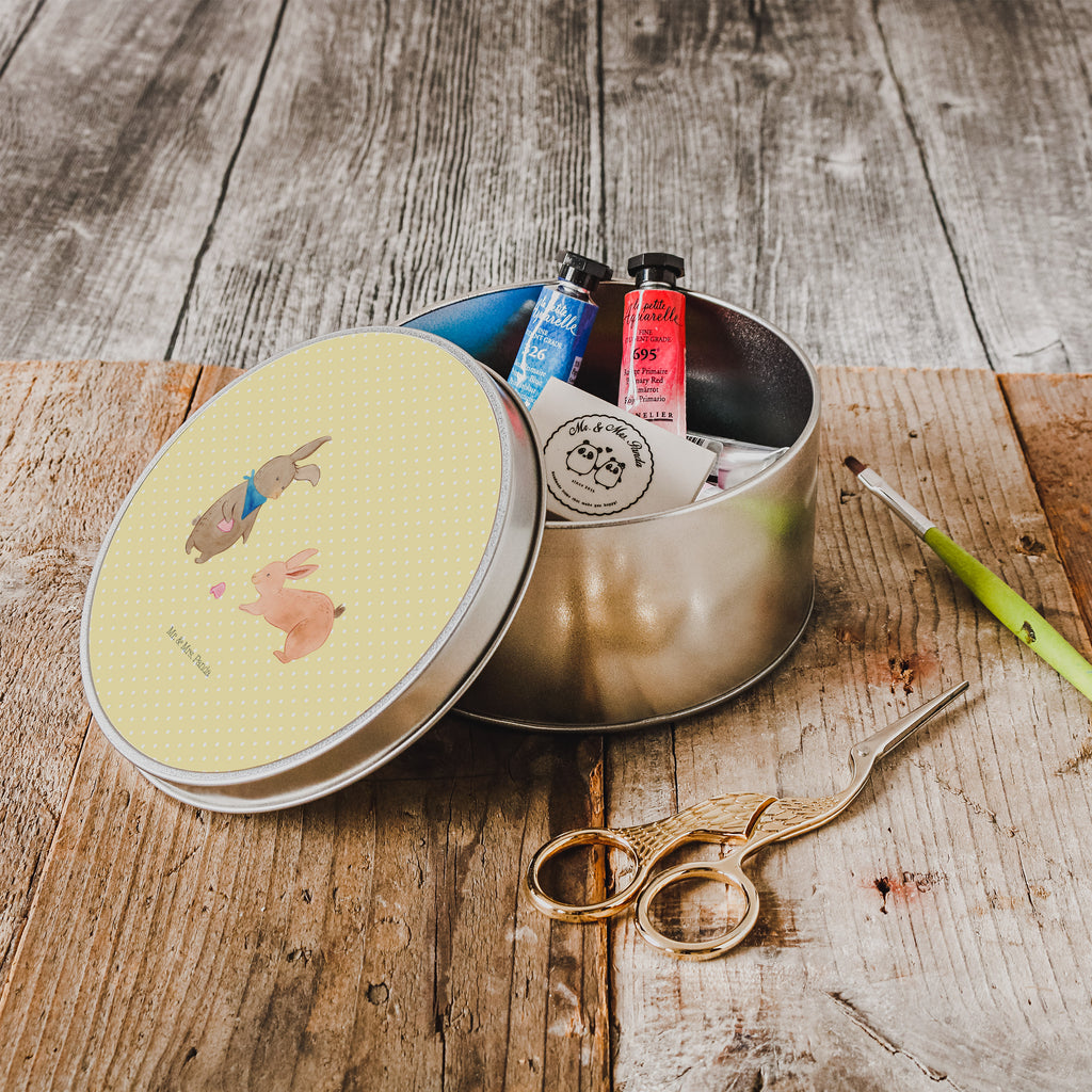 Blechdose rund Hasen Muschel Metalldose, Keksdose, Dose, Vorratsdose, Geschenkbox, Familie, Vatertag, Muttertag, Bruder, Schwester, Mama, Papa, Oma, Opa, Hasen, beste Freundin, Freundin, Freundinnen, best friends, BFF, Muscheln sammeln, Muscheln, Meer